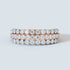 Round Lab-Grown Diamond Pavé Wide Half-Eternity Ring in Rose Gold